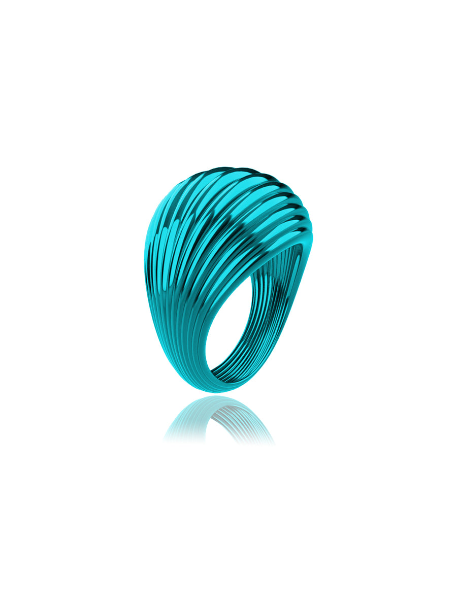 Concha Ring Aqua Blue