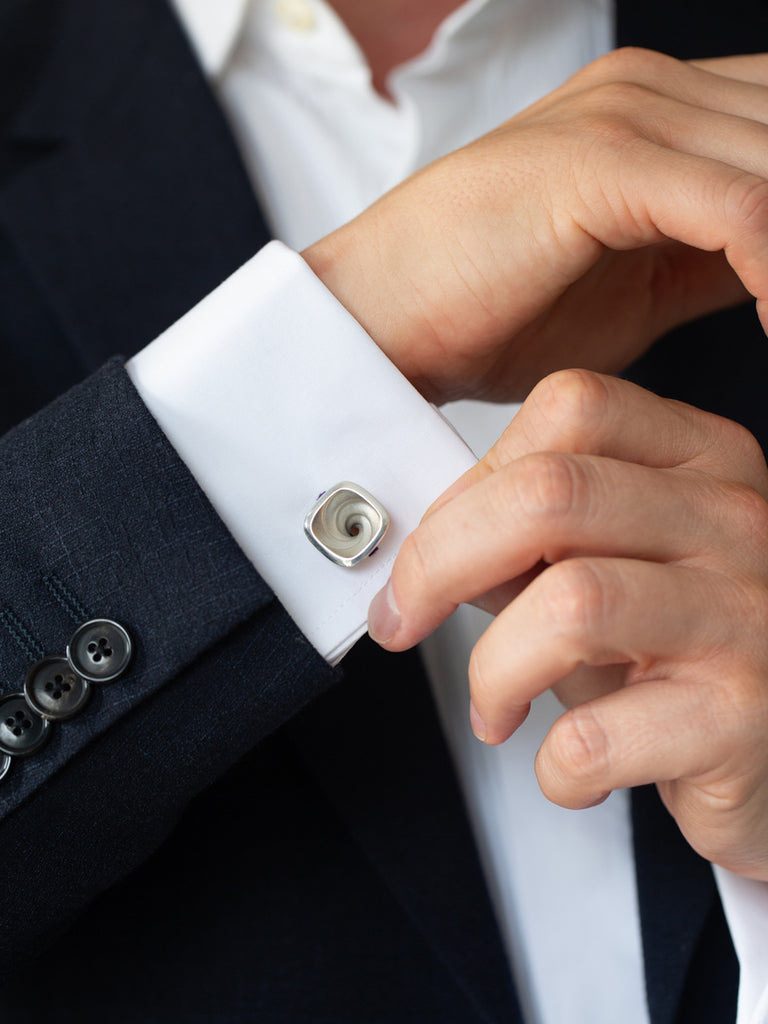 Flow Cufflinks - Sterling Siver