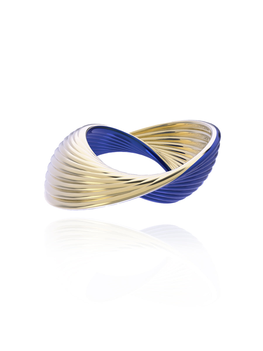 MY OTHER HALF VORTEX RING | DEEP BLUE SS & 18K YELLOW GOLD