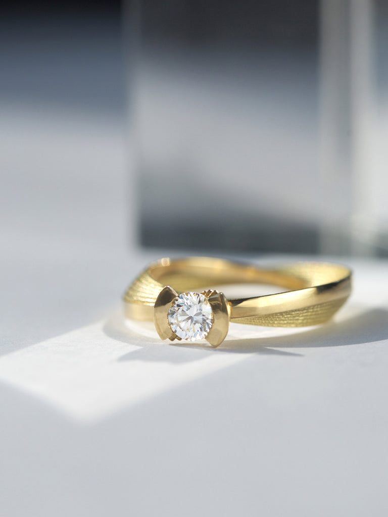 Delicia Solitaire White Gold Engagement Ring – John Atencio