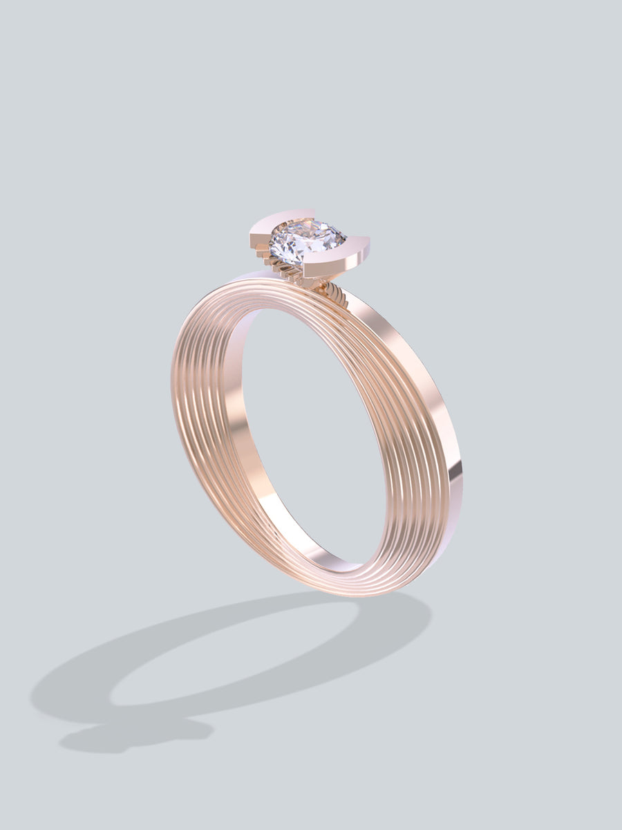 My Other Half Engagement Ring - 18K Rose Gold