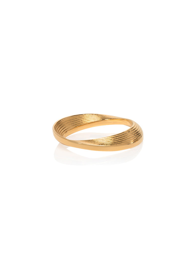 Micro Vortex Ring 18K Yellow Gold